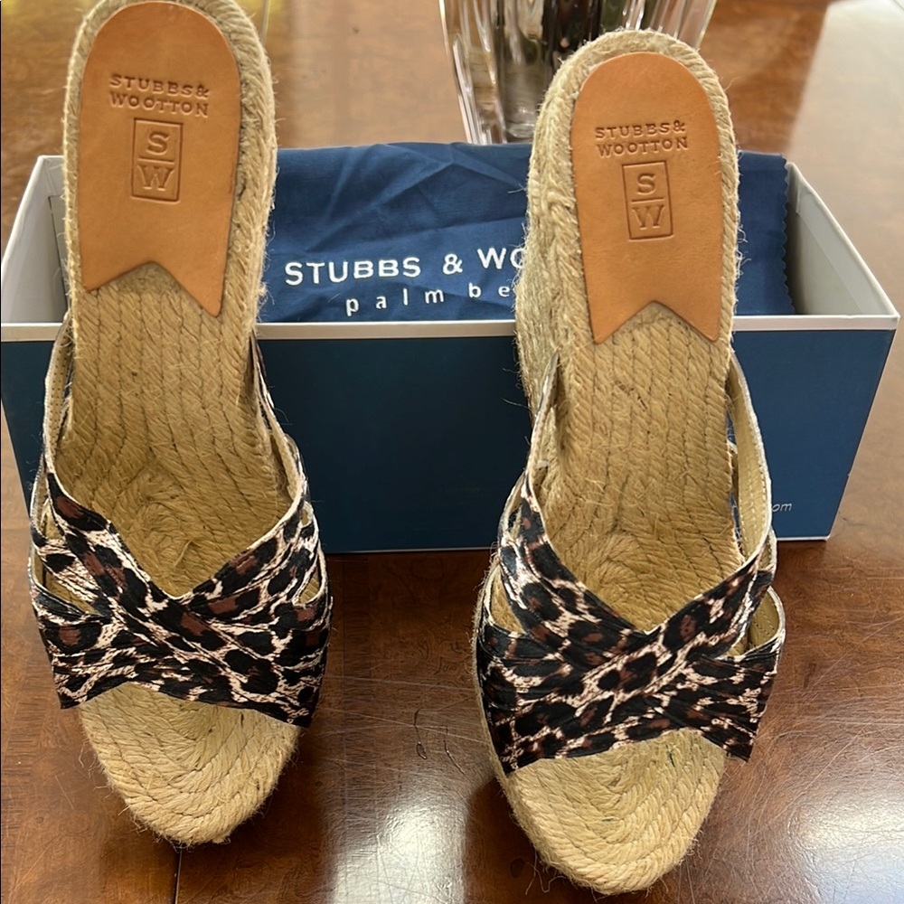 Stubbs & Wootton Brown Espadrille Shoes